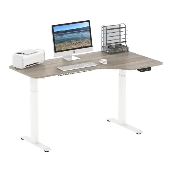 Electric Height Adjustable L-Shaped Standing Desk