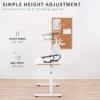 white ergonomic height adjustable standing desk